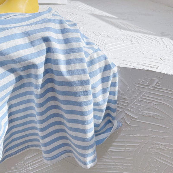 Temperament Striped Bottoming Shirt Tops For Boys And Girls - Amazitshop