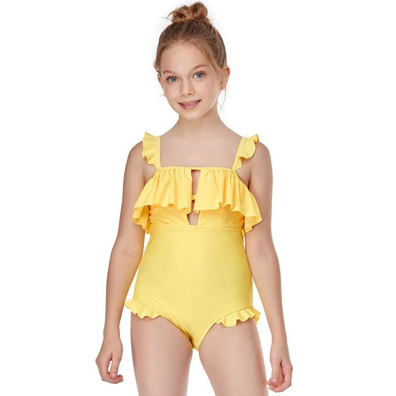 The New One - piece Flashing Girls Swimwear New Children's Swimwear - Amazitshop