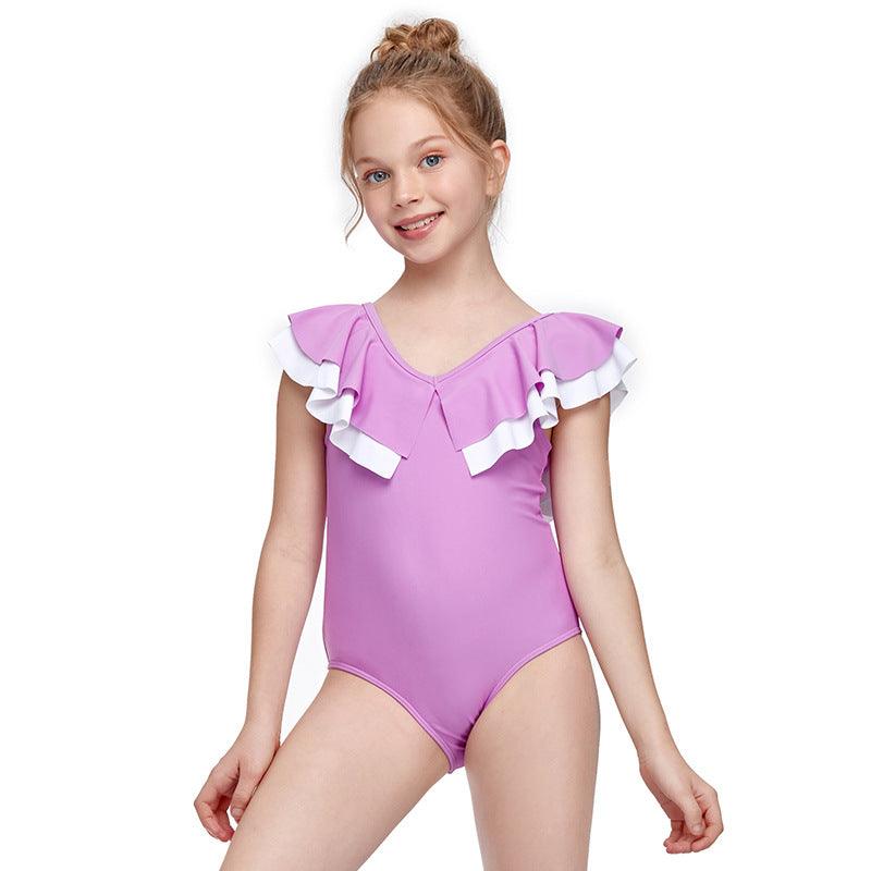 The New One - piece Flashing Girls Swimwear New Children's Swimwear - Amazitshop