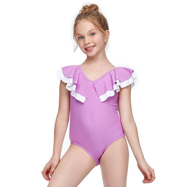 The New One - piece Flashing Girls Swimwear New Children's Swimwear - Amazitshop