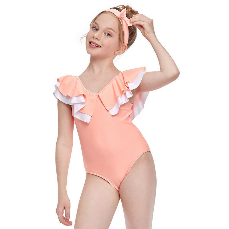 The New One - piece Flashing Girls Swimwear New Children's Swimwear - Amazitshop