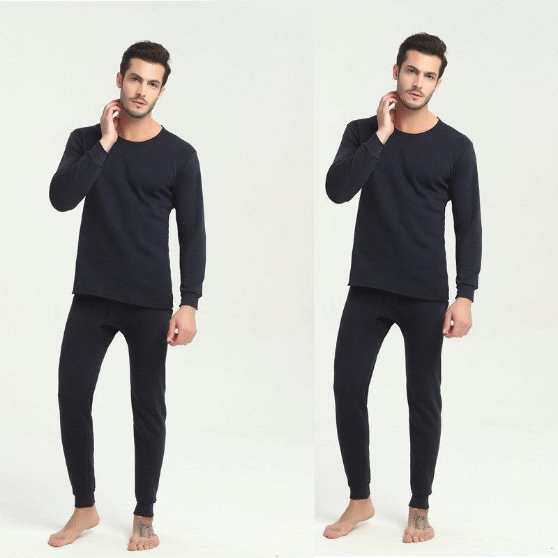 Thermal Underwear Suit Men's Round Neck Polyester Thin Autumn Clothes Winter - Amazitshop