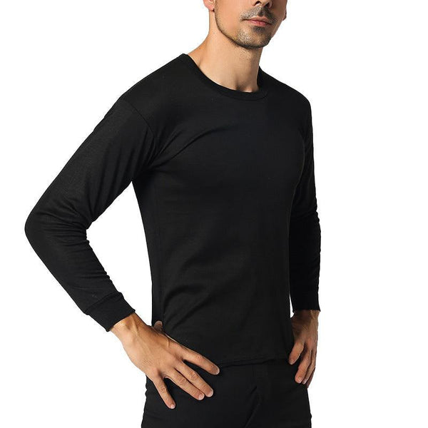Thermal Underwear Suit Men's Round Neck Polyester Thin Autumn Clothes Winter - Amazitshop