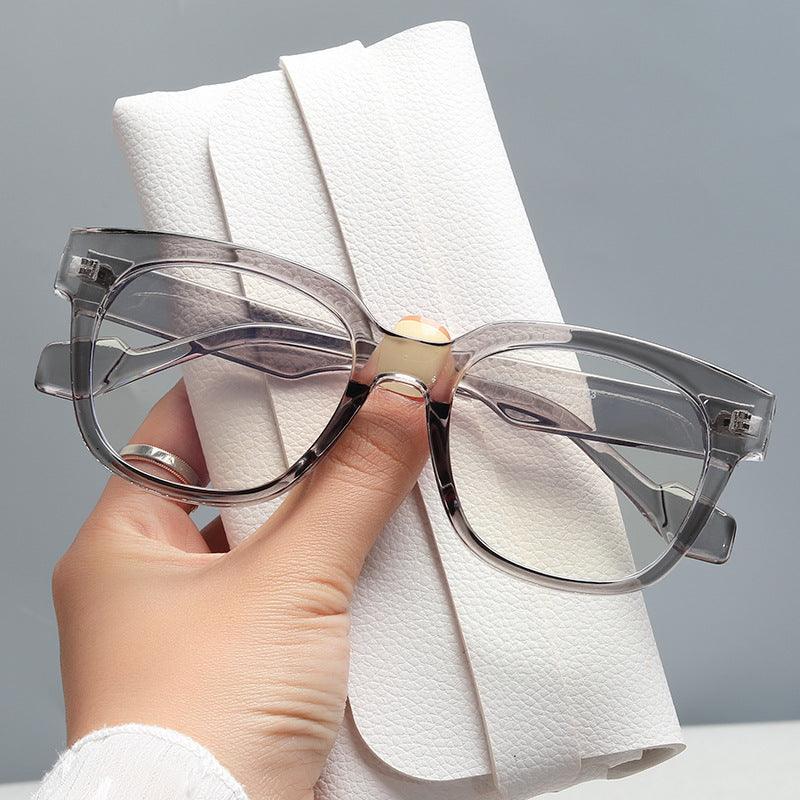 Thick Frame Box Glasses Frame Male And Female Students Anti Blue Light Internet Celebrity Optical Glasses Glasses With Myopic Glasses Option - Amazitshop