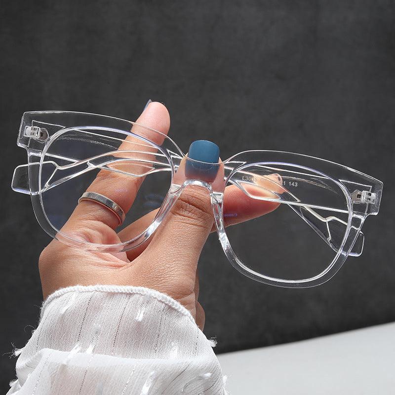 Thick Frame Box Glasses Frame Male And Female Students Anti Blue Light Internet Celebrity Optical Glasses Glasses With Myopic Glasses Option - Amazitshop