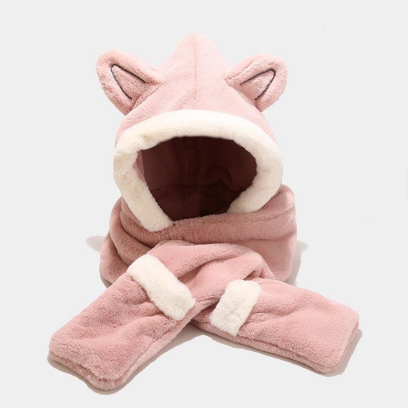 Thick Plush One Piece Cat Ear Protection Hat - Amazitshop
