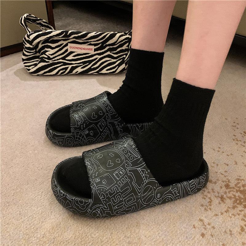 Thick - Soled Indoor Home With Non - Slip Bath Soft - Soled Slippers - Amazitshop