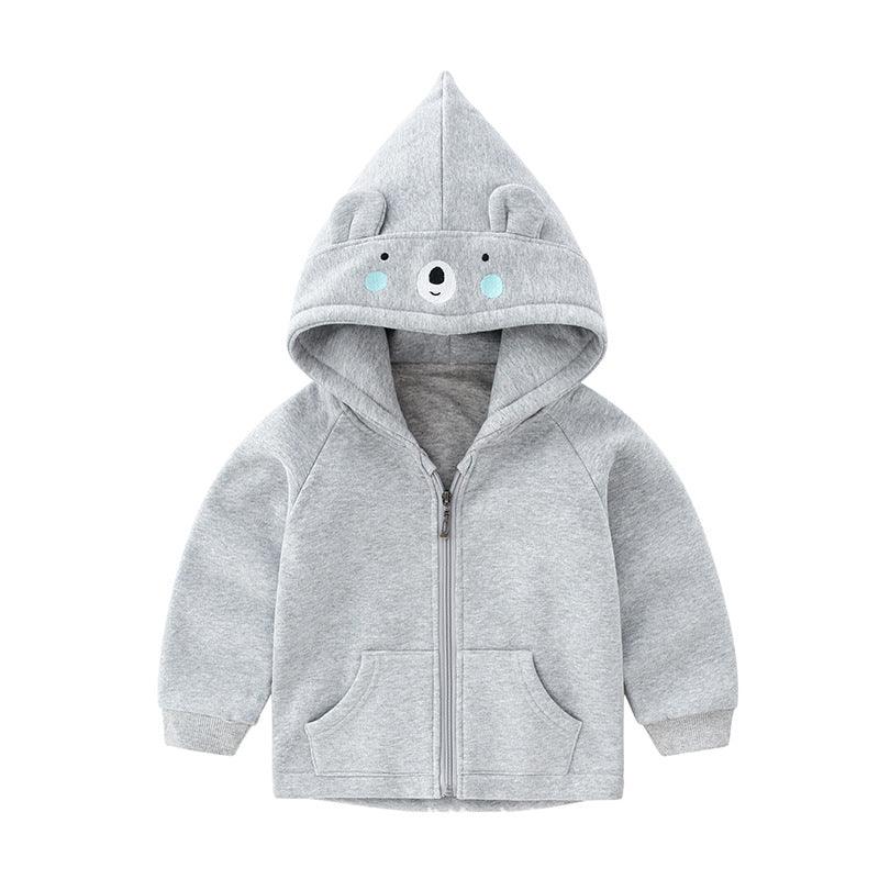 Thickened Children's Cartoon Hooded Zipper Jacket - Amazitshop