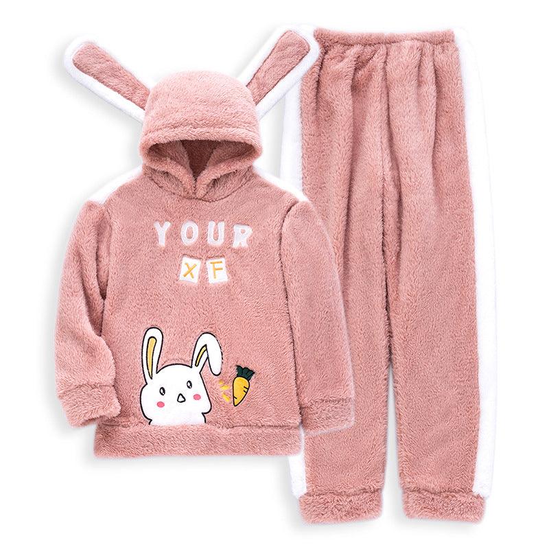 Thickened plus velvet coral velvet Furry cute suit - Amazitshop