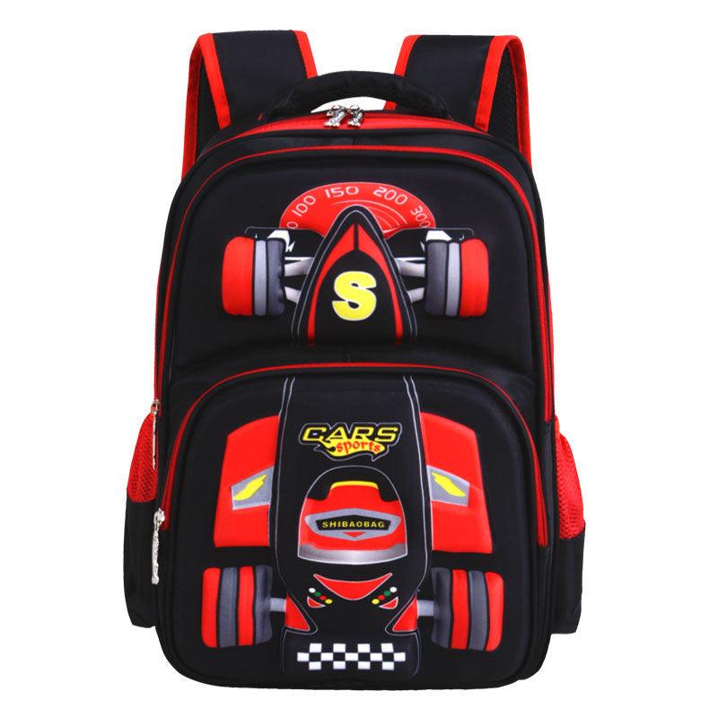 Three Dimensional Car Boys Primary School Trolley School Bag - Amazitshop
