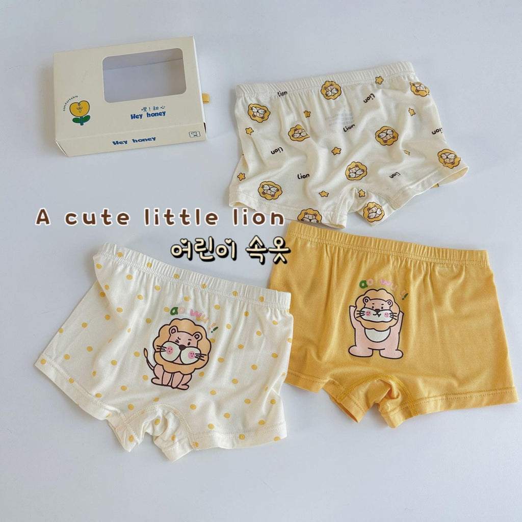 Three - piece Set Children's Underwear Modal Printing Baby Kindergarten Boxer Shorts - Amazitshop