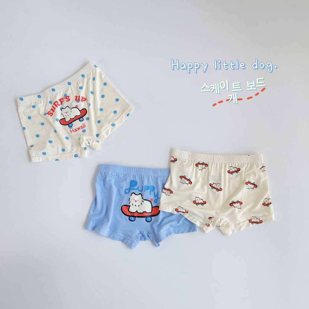 Three - piece Set Children's Underwear Modal Printing Baby Kindergarten Boxer Shorts - Amazitshop