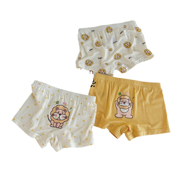 Three - piece Set Children's Underwear Modal Printing Baby Kindergarten Boxer Shorts - Amazitshop