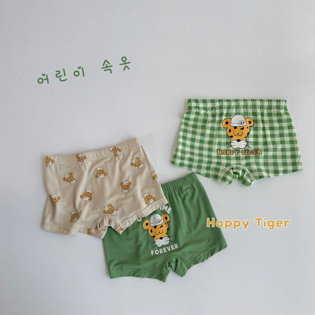 Three - piece Set Children's Underwear Modal Printing Baby Kindergarten Boxer Shorts - Amazitshop