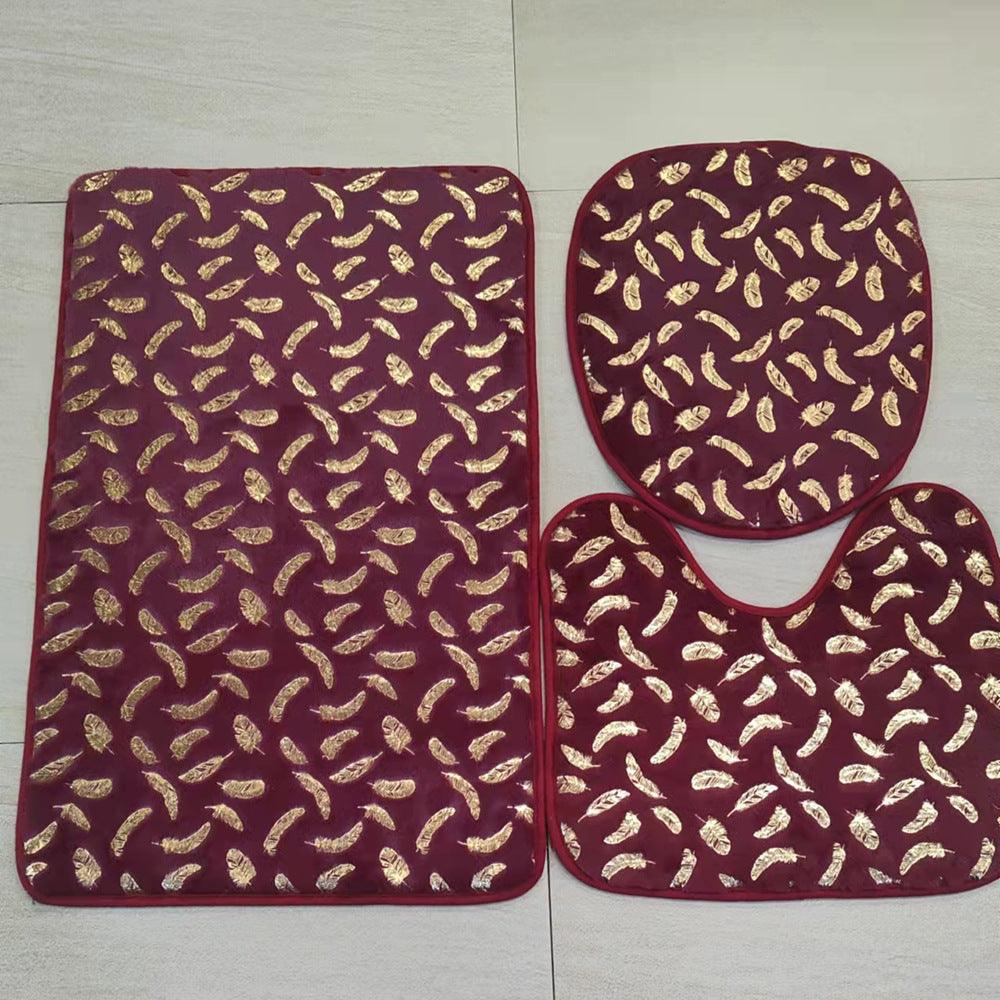 Three Piece Set Of Marbled Foiled Rugs - Amazitshop