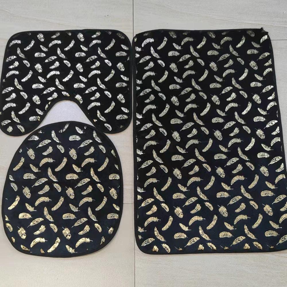 Three Piece Set Of Marbled Foiled Rugs - Amazitshop