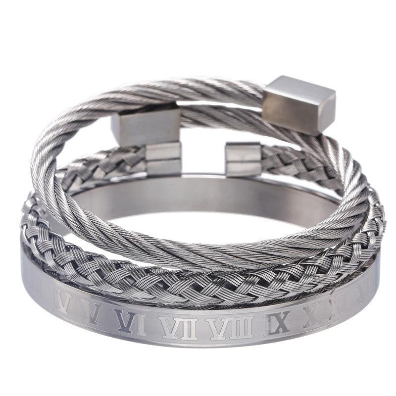 Three Stainless Steel Bracelets - Amazitshop