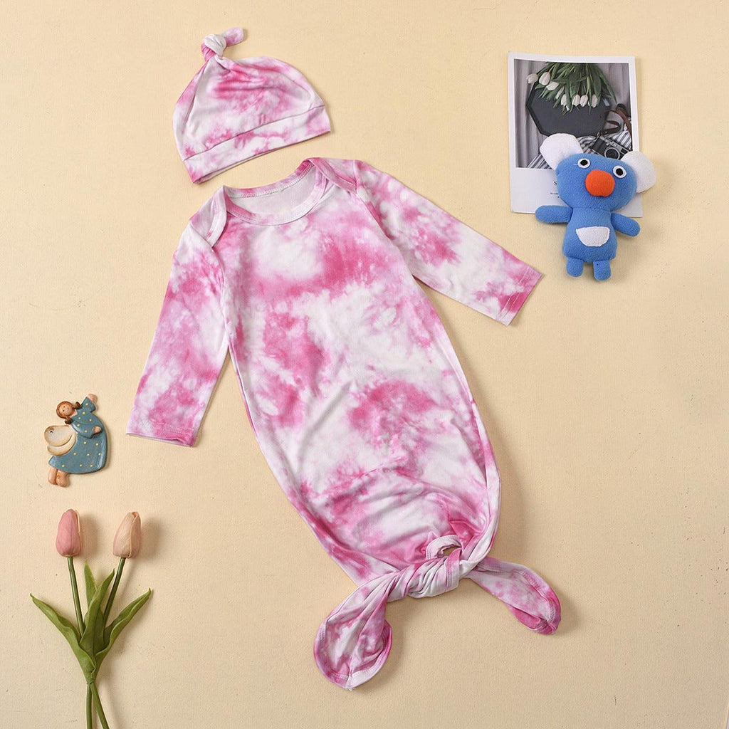 Tie - dye Long - sleeved Baby Sleeping Bag Cotton Suit For Boys And Girls - Amazitshop
