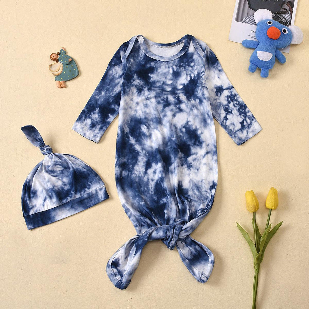 Tie - dye Long - sleeved Baby Sleeping Bag Cotton Suit For Boys And Girls - Amazitshop