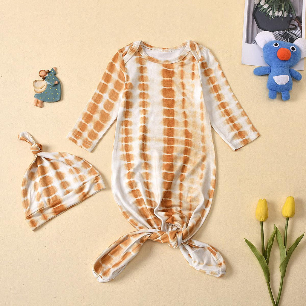 Tie - dye Long - sleeved Baby Sleeping Bag Cotton Suit For Boys And Girls - Amazitshop