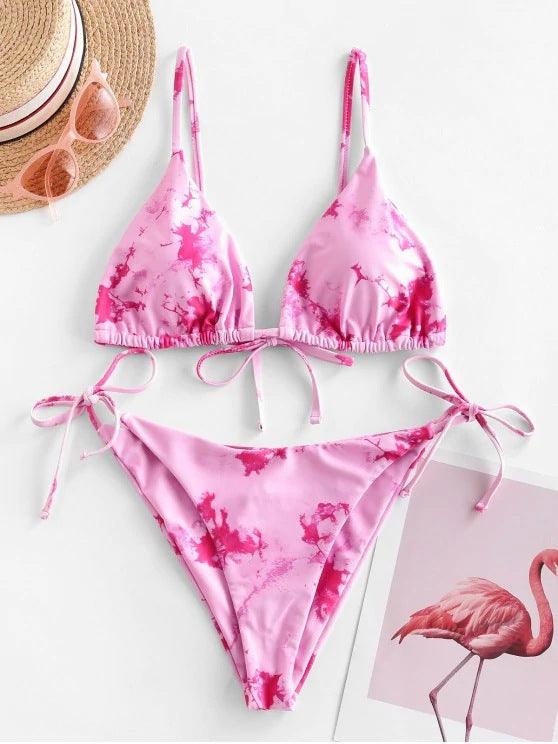 Tie - dye printed bikini - Amazitshop