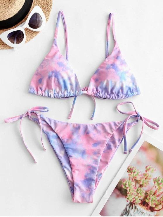 Tie - dye printed bikini - Amazitshop