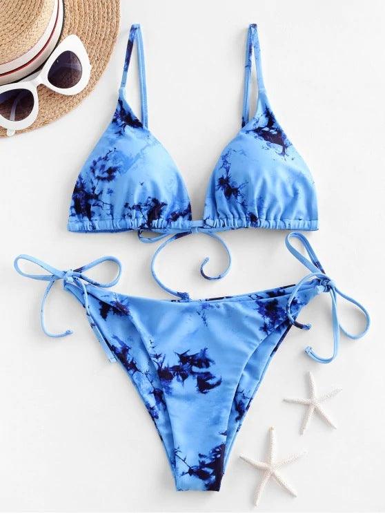 Tie - dye printed bikini - Amazitshop