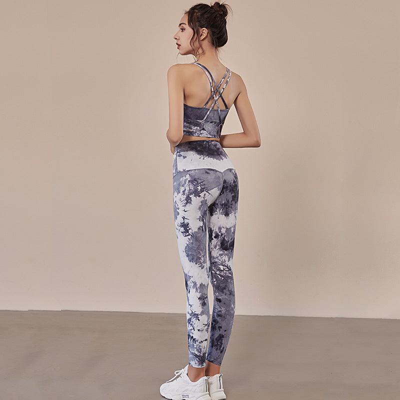 Tie - dye Yoga Wear Outdoor Sports Casual Wear - Amazitshop