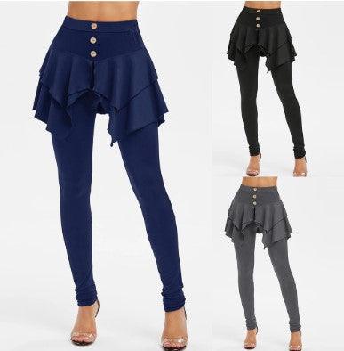 Tiered Ruffle Skirted Legging - Amazitshop