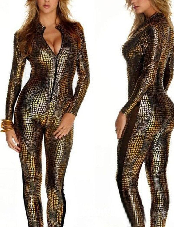 Tight - fitting jumpsuits, snake - like jumpsuits, club nightclub dance uniforms, temptation - Amazitshop