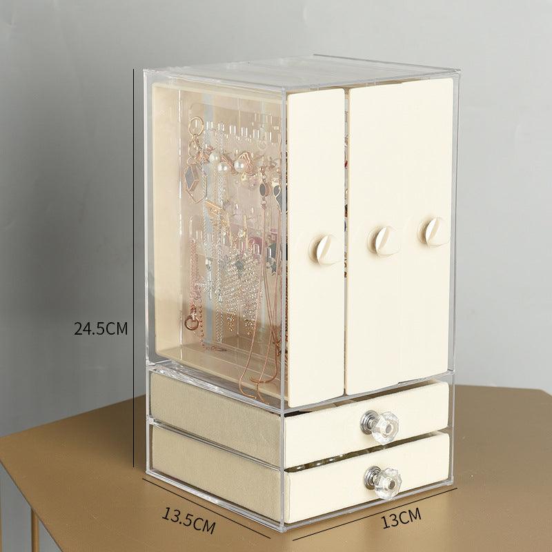 Transparent Jewelry Storage Box Jewelry Organizer Dustproof Display - Amazitshop