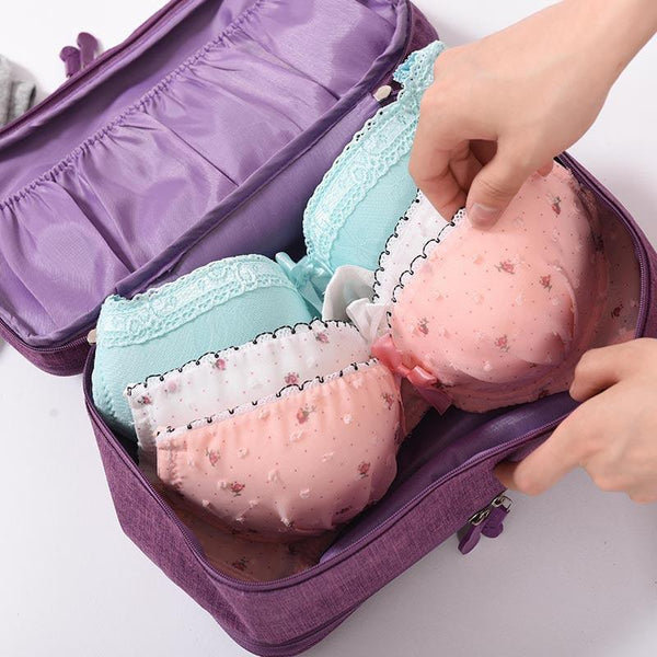 Travel Makeup Bags Women Multi - function 3 - shelf Underwear Storage Bag - Amazitshop