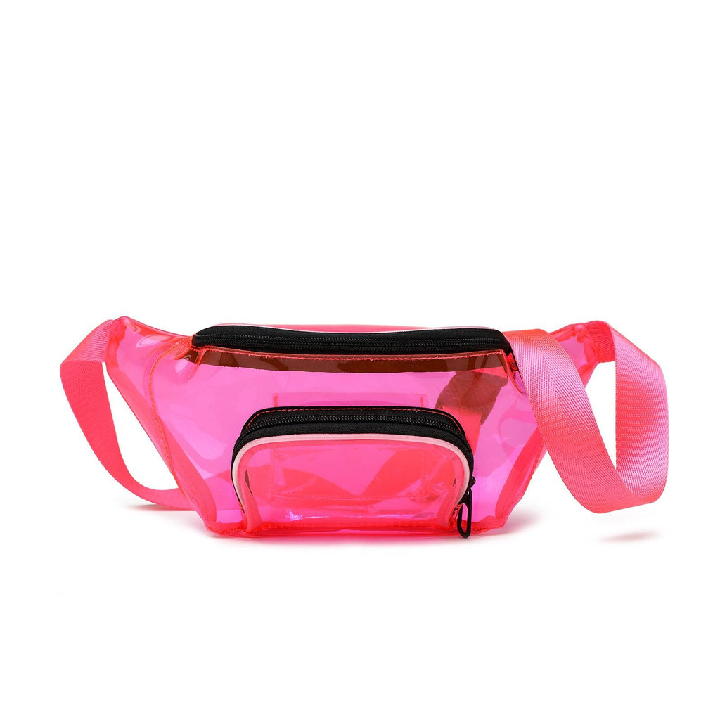 Trendy Fluorescent Pvc Transparent Running Waist Bag Personality Ins Net Red Chest Bag Messenger Chest Bag - Amazitshop
