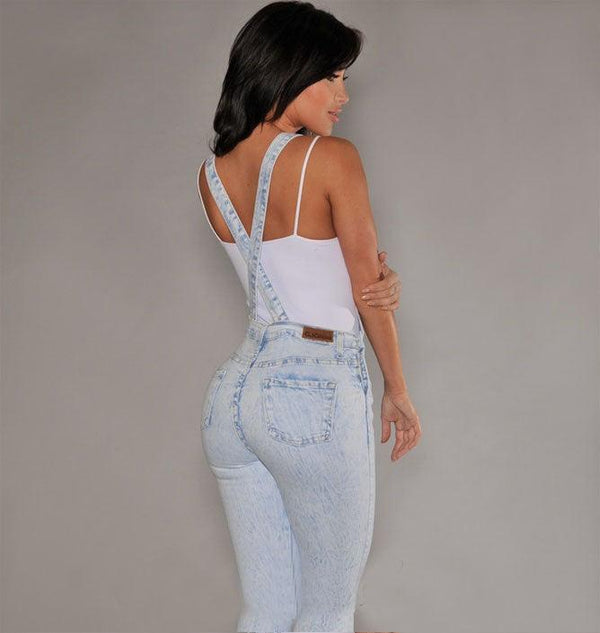 Trendy Ripped Denim Overalls for Women - Amazitshop
