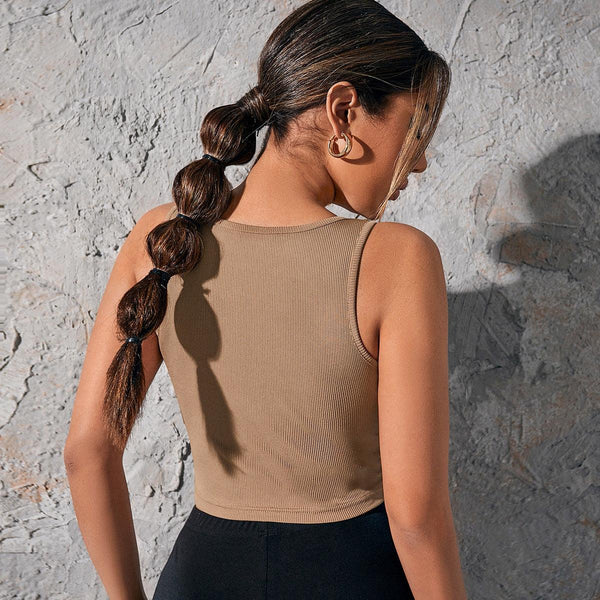 Tube Top V - Neck Camisole Cropped Crop Top - Amazitshop