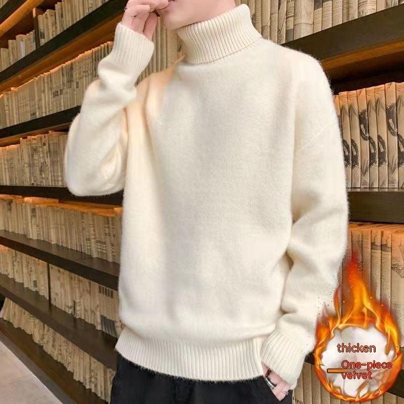 Turtleneck Sweater For Men Loose Velvet Thickened - Amazitshop