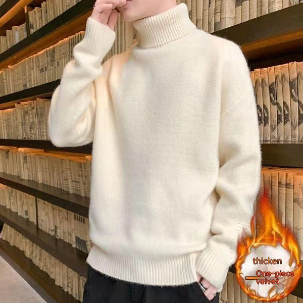 Turtleneck Sweater For Men Loose Velvet Thickened - Amazitshop
