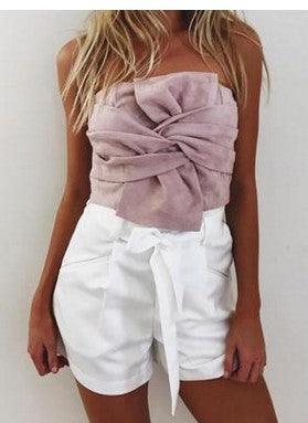 Twist Ribbon Tops Tube Top - Amazitshop