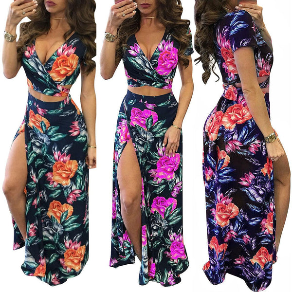 Two - piece floral dress - Amazitshop