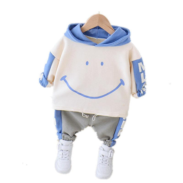 Two - piece velvet sports suit boys sweater - Amazitshop