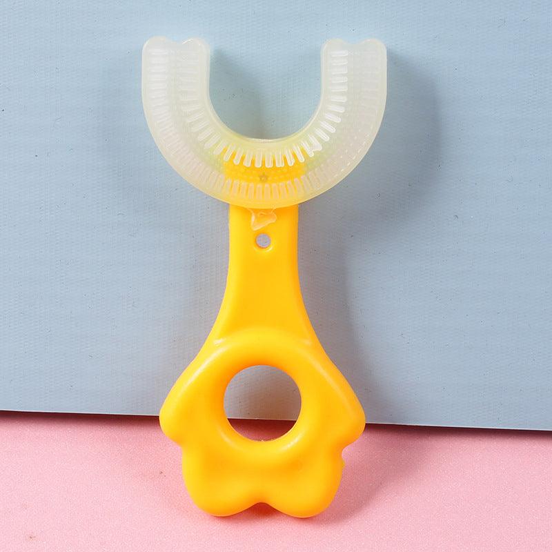 U - shaped Baby Toothbrush Children 360 Degree Teethers Soft Silicone Clean Brushing Kids Teeth Oral Care Cleaning Toothbrush - Amazitshop