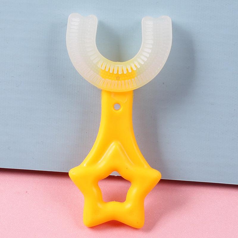 U - shaped Baby Toothbrush Children 360 Degree Teethers Soft Silicone Clean Brushing Kids Teeth Oral Care Cleaning Toothbrush - Amazitshop