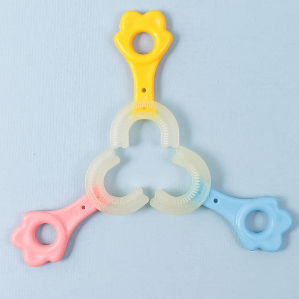 U - shaped Baby Toothbrush Children 360 Degree Teethers Soft Silicone Clean Brushing Kids Teeth Oral Care Cleaning Toothbrush - Amazitshop