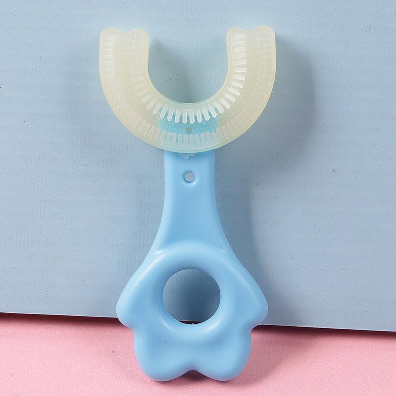U - shaped Baby Toothbrush Children 360 Degree Teethers Soft Silicone Clean Brushing Kids Teeth Oral Care Cleaning Toothbrush - Amazitshop