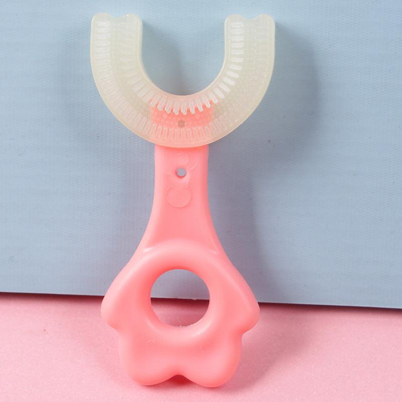 U - shaped Baby Toothbrush Children 360 Degree Teethers Soft Silicone Clean Brushing Kids Teeth Oral Care Cleaning Toothbrush - Amazitshop