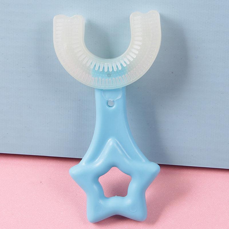U - shaped Baby Toothbrush Children 360 Degree Teethers Soft Silicone Clean Brushing Kids Teeth Oral Care Cleaning Toothbrush - Amazitshop
