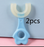 U - shaped Baby Toothbrush Children 360 Degree Teethers Soft Silicone Clean Brushing Kids Teeth Oral Care Cleaning Toothbrush - Amazitshop
