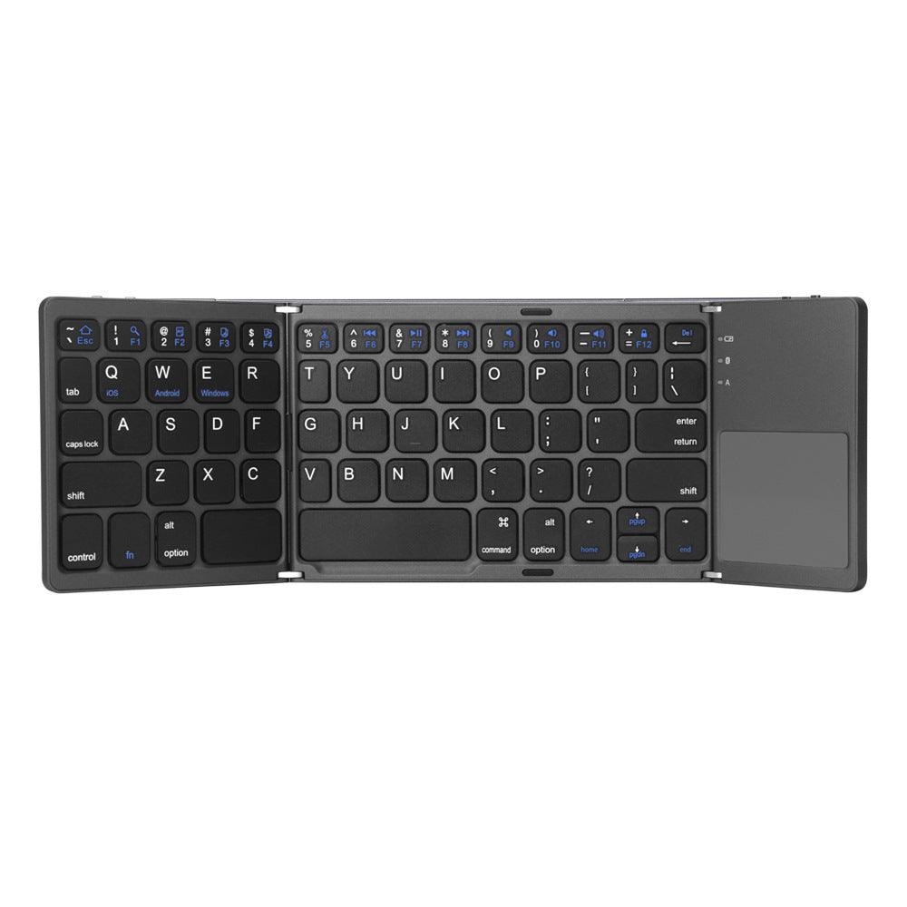 Ultra - thin Tri - fold Folding Touch Keyboard - Amazitshop