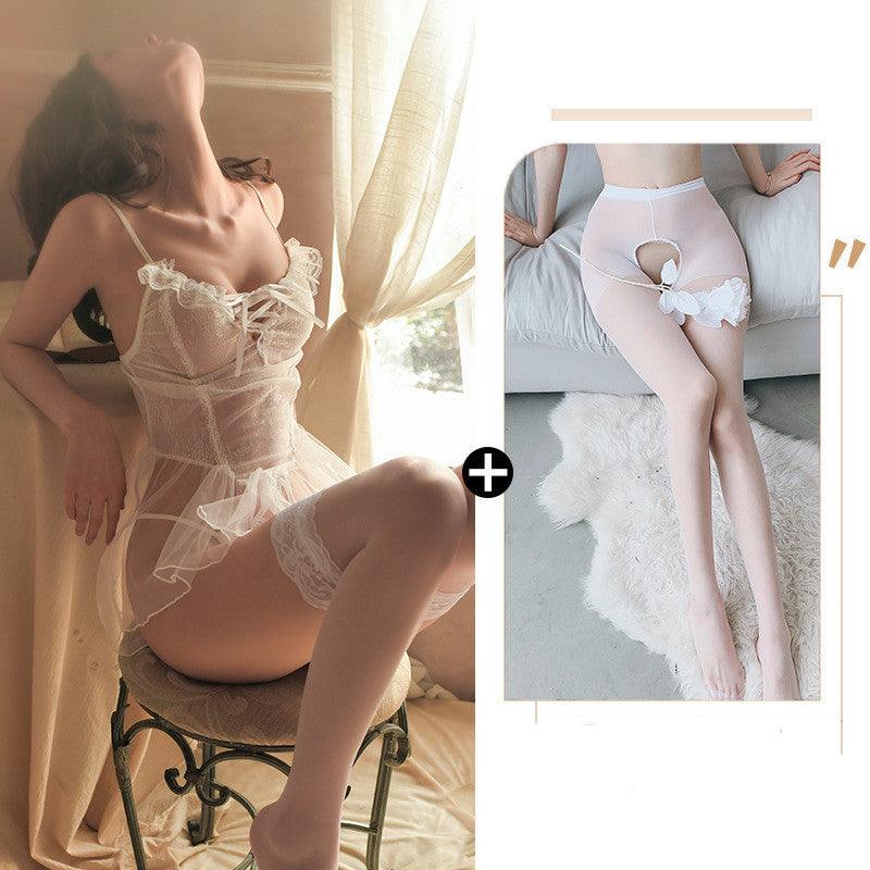 Underwear Lace Free See - through Hollow Set - Amazitshop