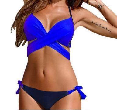 Variety cross straps bikini new swimsuit fashion sexy steel support two - piece swimsuit - Amazitshop